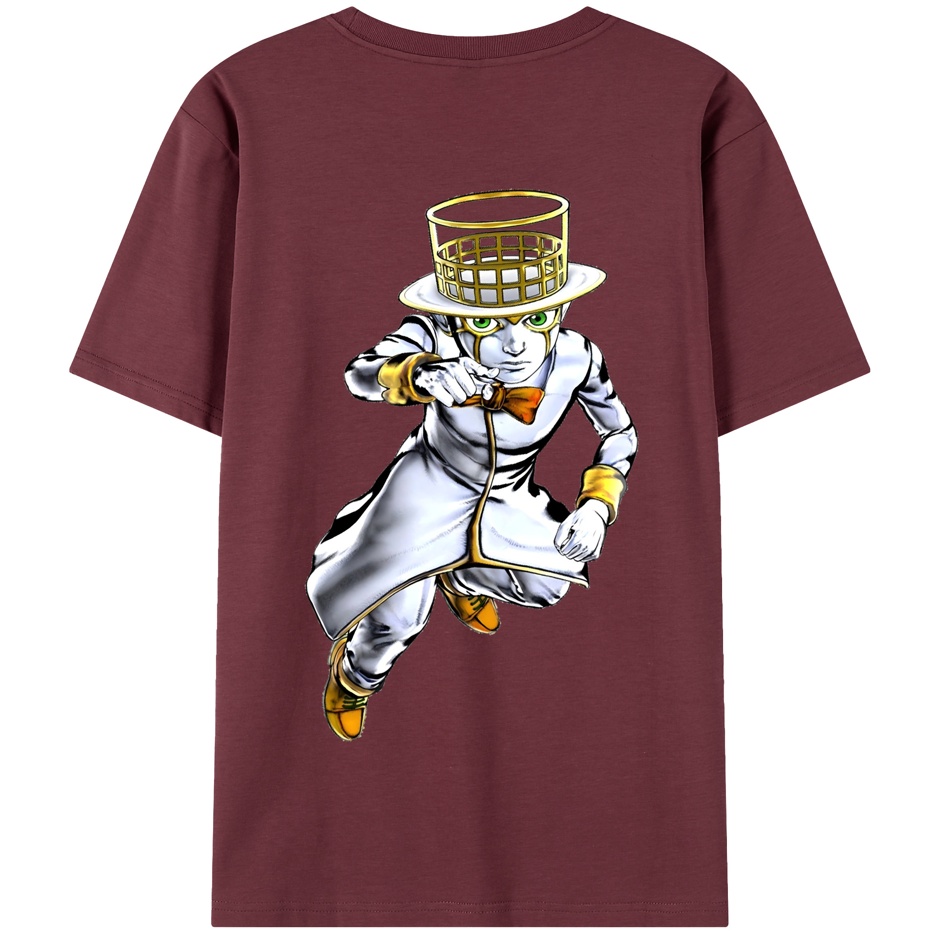 （画像用） ジョジョの奇妙な冒険 岸辺 露伴（きしべ ろはん） JoJo's Bizarre Adventure Rohan Kishibe 綿100％半袖Tシャツ（背面プリント）